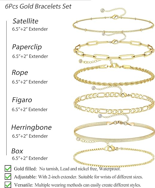 Oakville Gold Bracelet Set
