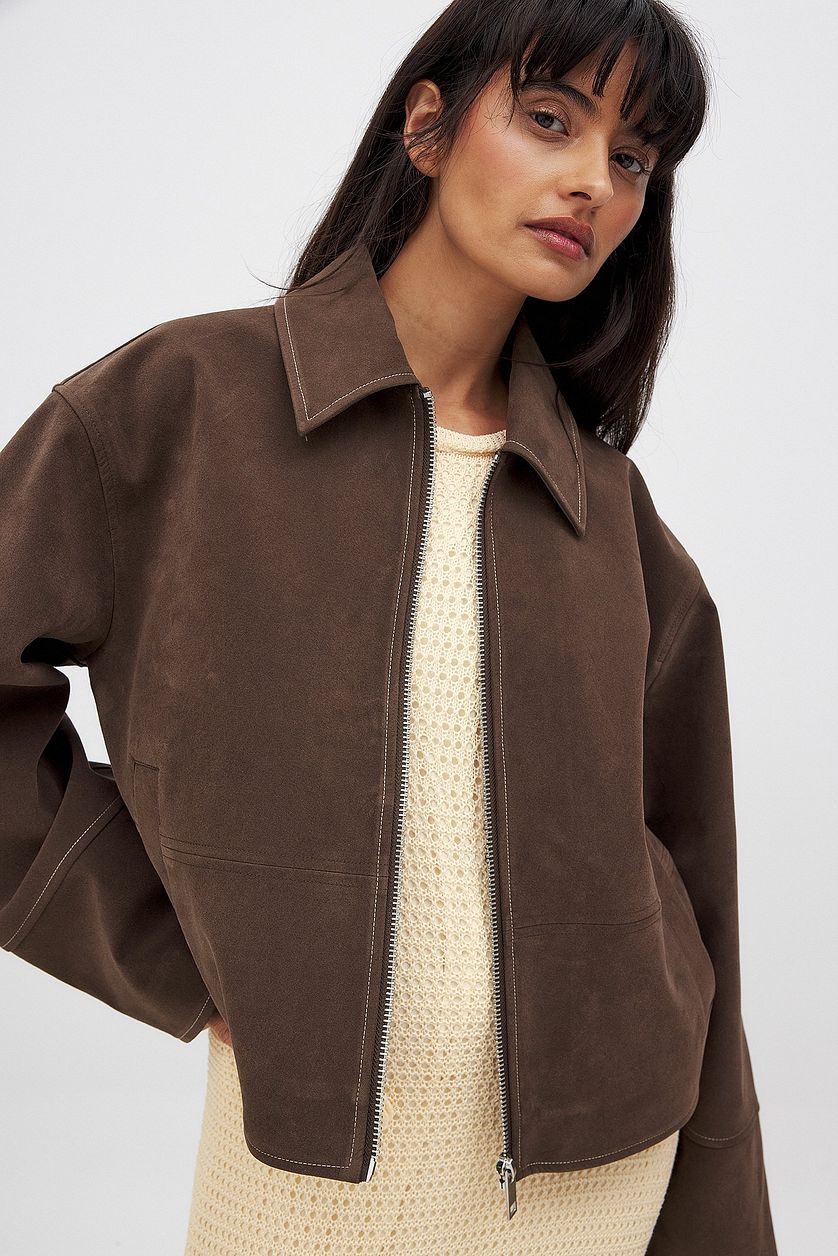 Oakville Faux Suede Zip Jacket