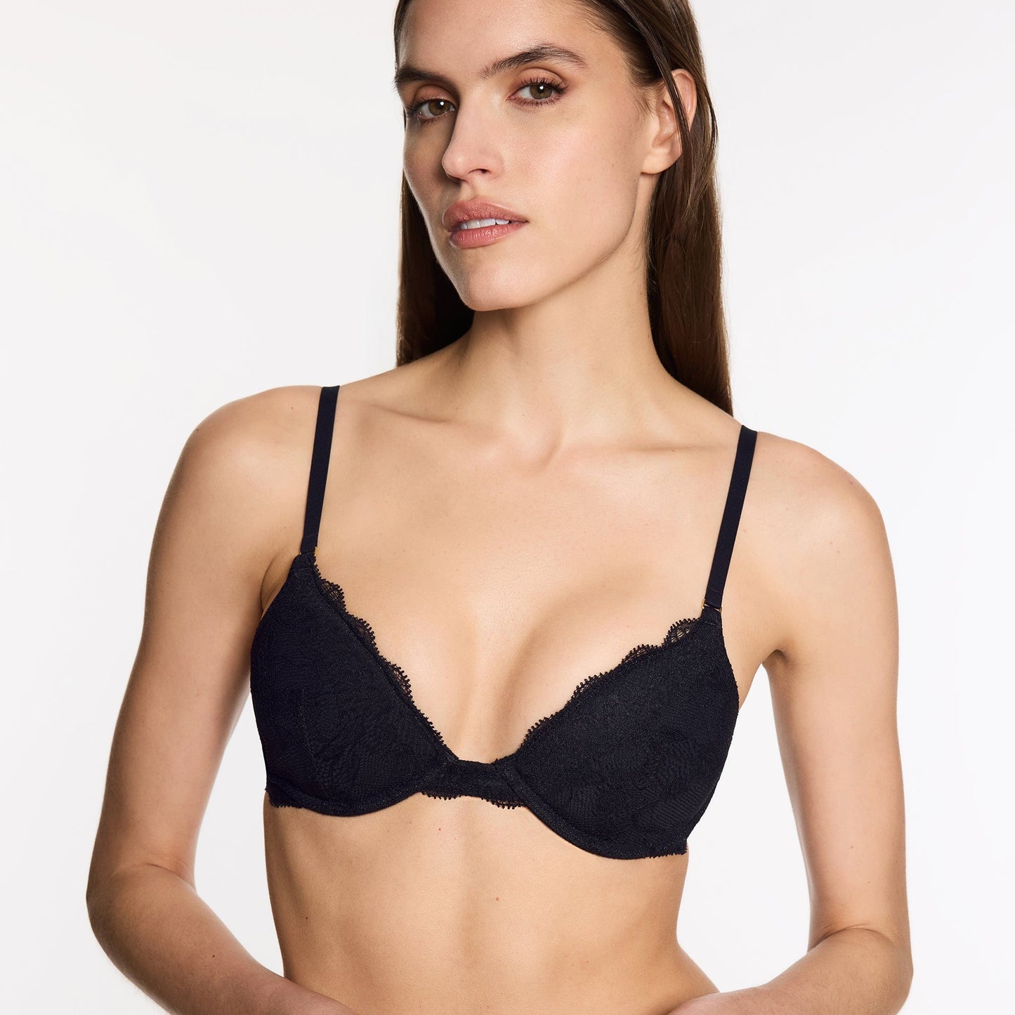 Oakville All Over Lace Lift Up Bra Black