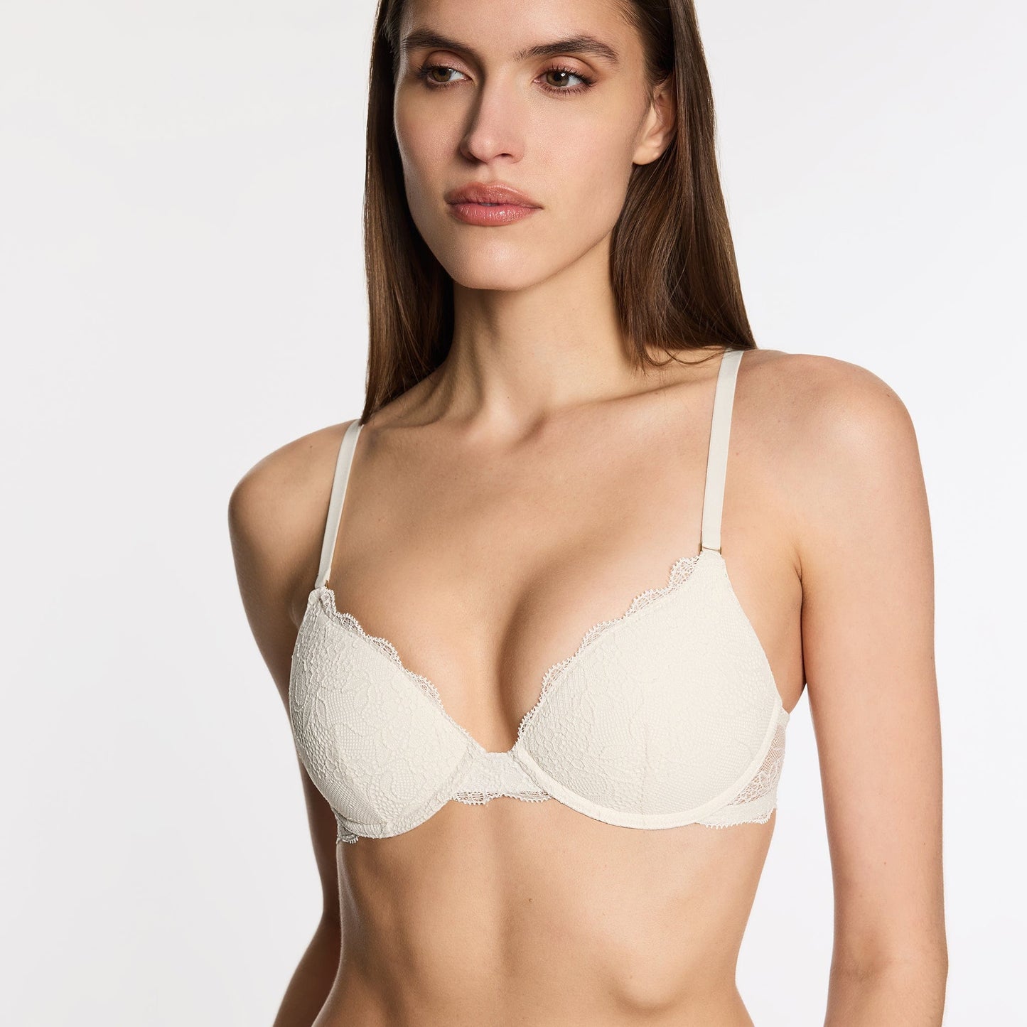 Oakville All Over Lace Lift Up Bra Ecru