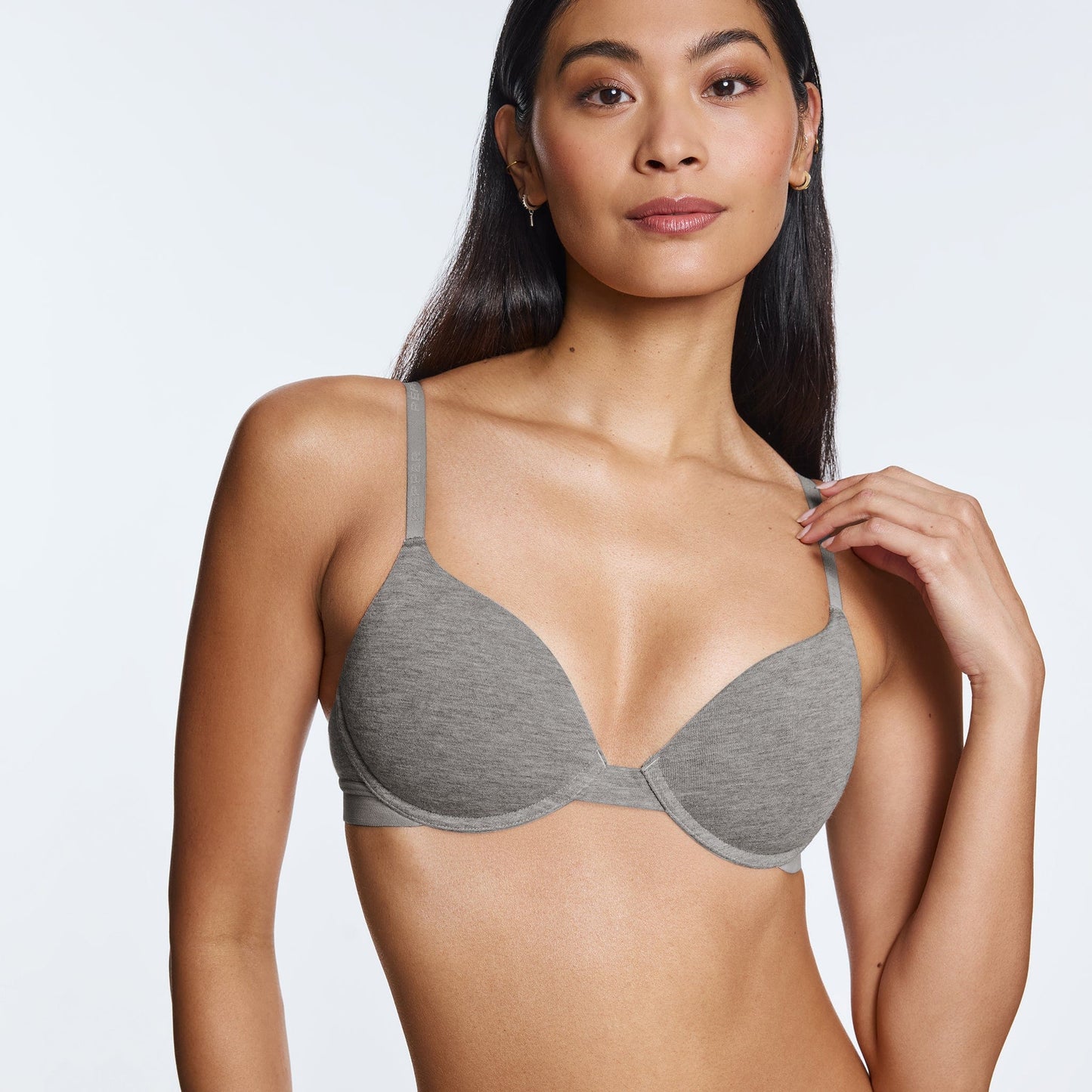 Oakville Cotton Lift Up Bra Heather Grey