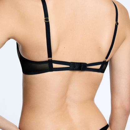 Oakville Embroidery Lift Up Bra Black