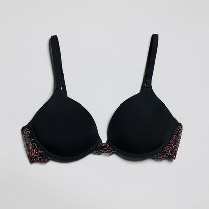 Oakville Smooth Lace Lift Up Bra Black Two-Tone
