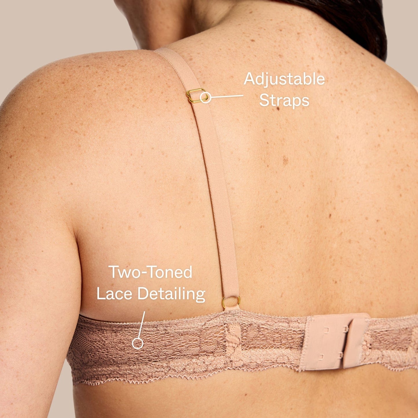 Oakville Smooth Lace Lift Up Bra Buff Two-Tone
