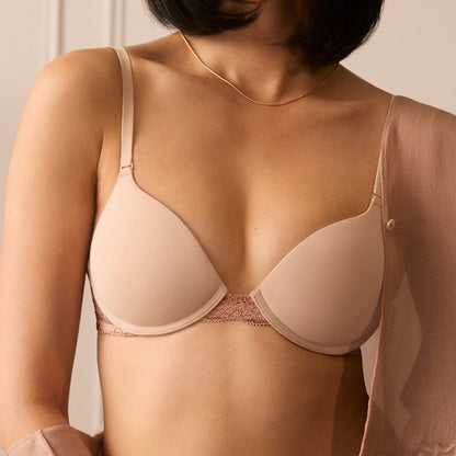 Oakville Smooth Lace Lift Up Bra Buff Two-Tone