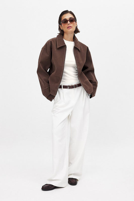 Oakville Faux Suede Zip Jacket
