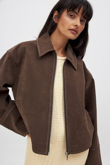 Oakville Faux Suede Zip Jacket